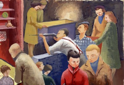 Stand de tir à une fête foraine, vers 1950 - Shirley Markham