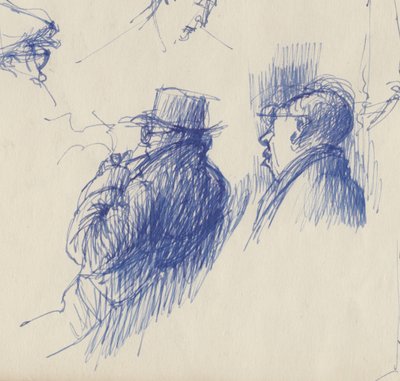 Études, hommes avec chapeaux, vers 1950 - Shirley Markham