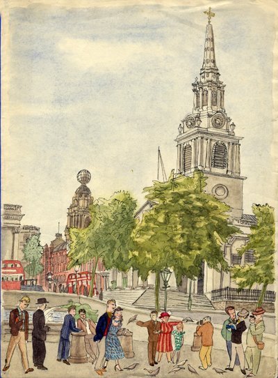 Trafalgar Square, Londres, 1948 - Shirley Markham