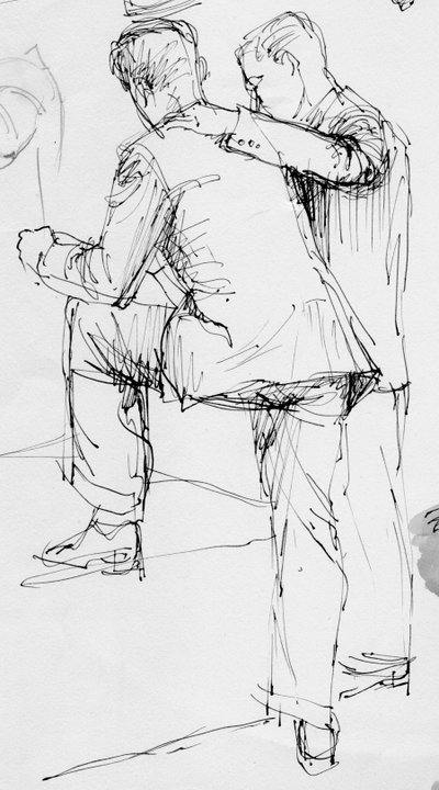 Deux hommes debout, 1953 - Shirley Markham
