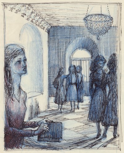 Femme tenant un sac à main, vers 1952 - Shirley Markham