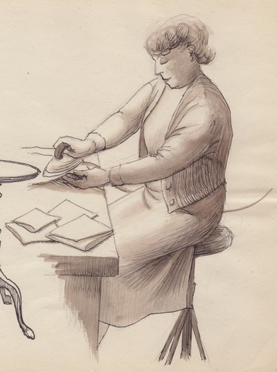 Femme repassant, 1951 - Shirley Markham