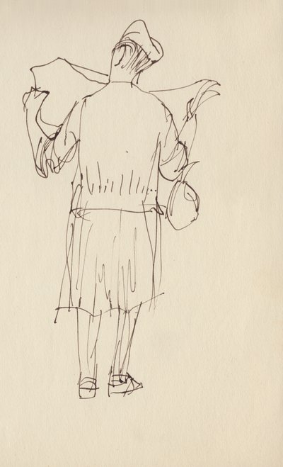 Femme lisant un journal, vers 1950 - Shirley Markham