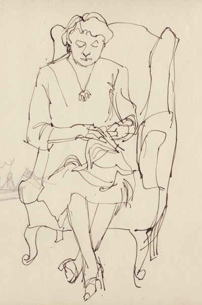 Femme cousant - Shirley Markham