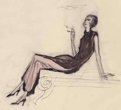 Femme fumant - Shirley Markham
