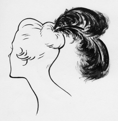 Femme avec des plumes d