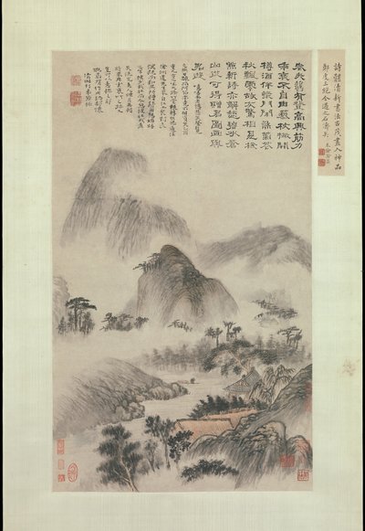 Paysage peint lors du festival du Double Neuvième - Shitao