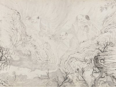 Les seize Luohans, daté de 1667 - Shitao