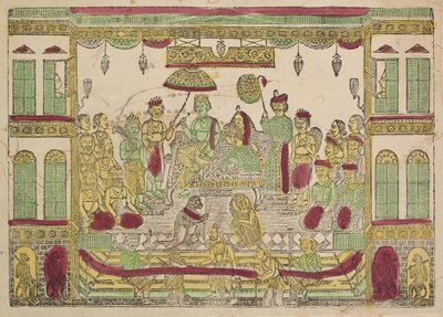 Rama et Sita dans le palais royal (recto) - Shri Gobinda Chandra Roy
