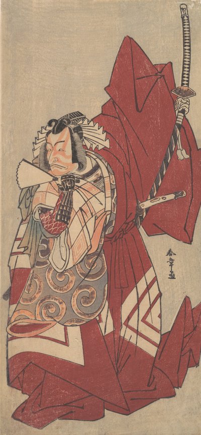 Acteur de Kabuki Ichikawa Danjuro V dans un rôle de Shibaraku Arrêtez-vous là! - Shunsho