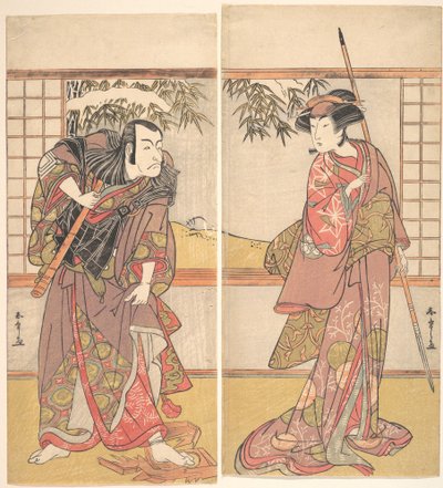 Acteurs de Kabuki Osagawa Tsuneyo II et Ichikawa Danjuro V - Shunsho