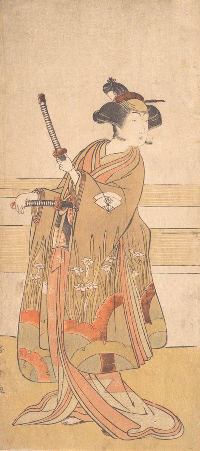 Onoe Tamizo en femme samouraï, vers 1775 ou 1776 - Shunsho