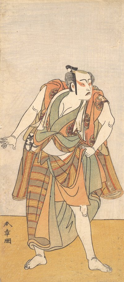 Le premier Bando Mitsugoro en homme désarmé, 1774 ou 1775 - Shunsho