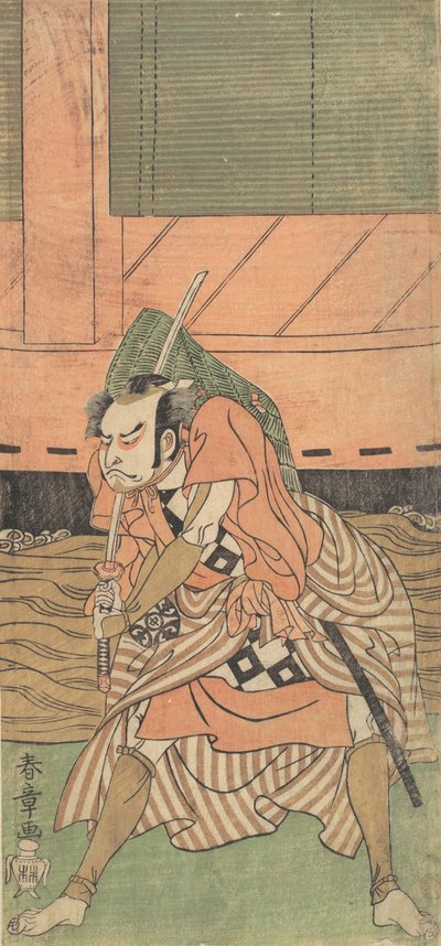 Le premier Nakamura Nakazo en samouraï, vers 1770 - Shunsho