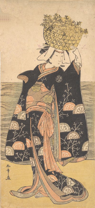 Le premier Nakamura Nakazo dans le rôle du fantôme de Shiragiku - Shunsho
