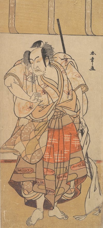Le premier Onoe Kikugoro en homme en colère, ca. 1772 - Shunsho