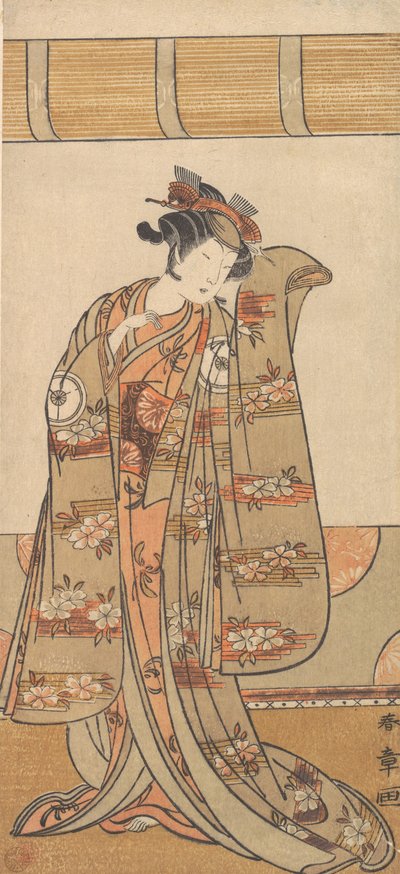 Le quatrième Iwai Hanshiro en femme, 1773 ou 1774 - Shunsho