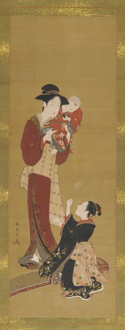 Femme, un bébé et une jeune fille, 1726-1868 - Shunsho