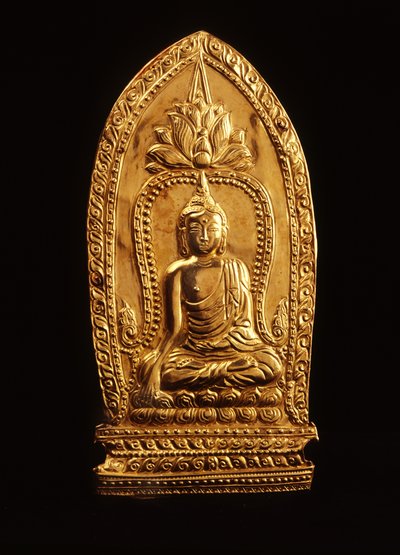Plaque votive représentant Bouddha subjuguant Mara - Siamese School