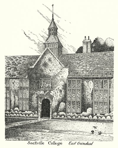 Sackville College, East Grinstead (gravure) - Sidney Heath