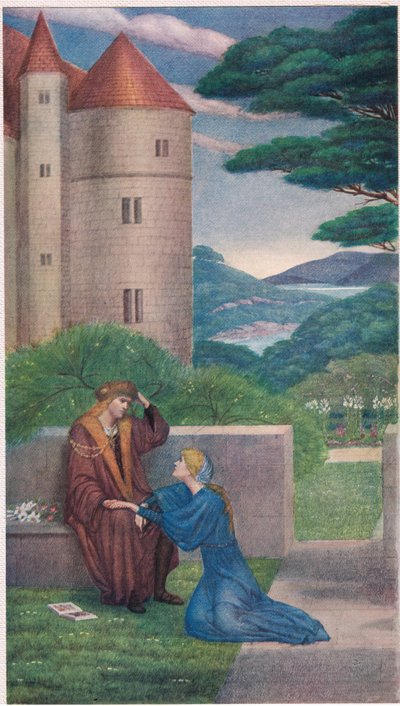 Le Prince et Elsie dans le jardin. 