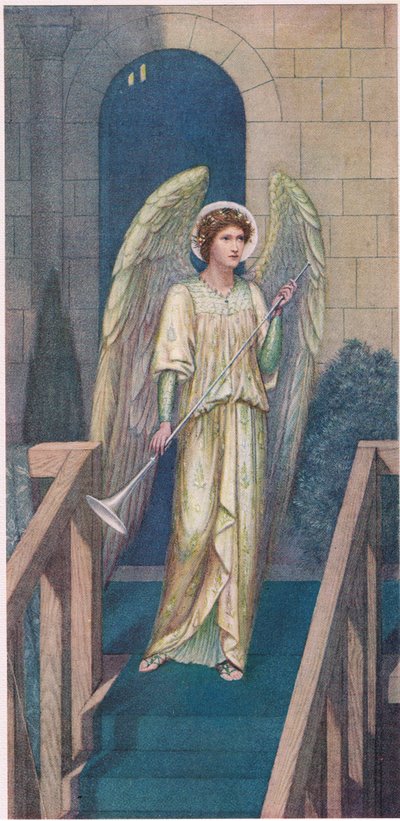 Le héraut du mystère!... et là-bas, sur une scène, un héraut avec une trompette, vêtu comme l