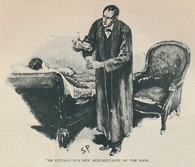 Il a installé notre nouvelle connaissance sur le canapé, 1892 - Sidney Paget
