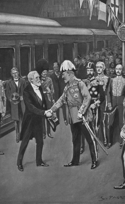 Le Roi Édouard Accueillant le Président Loubet, 6 juillet 1903 - Sidney Paget