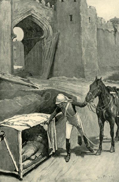 Roberts trouve Nicholson mortellement blessé sous les murs de Delhi, 1901 - Sidney Paget