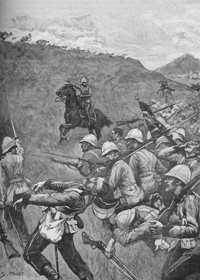 Les hommes luttaient à travers la grêle de feu - Sidney Paget