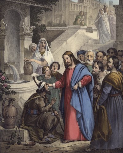 Jésus rend la vue à un aveugle-né - Siegfried Detler Bendixen