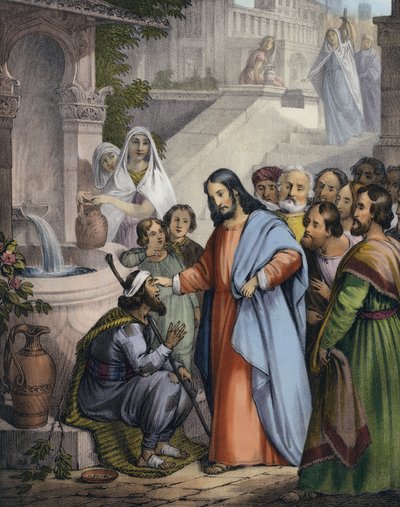 Jésus Donne la Vue à un Aveugle de Naissance - Siegfried Detler Bendixen