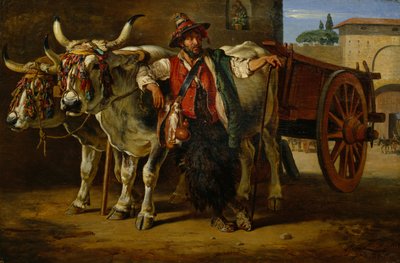 Homme avec charrette à bœufs, Florence - Siegwald Johannes Dahl