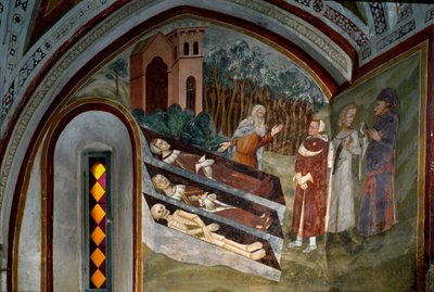 Rencontre des morts avec les vivants (détail) - Sienese School