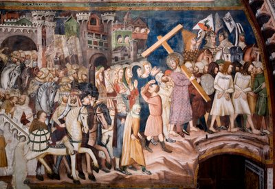 La montée au Calvaire - Sienese School