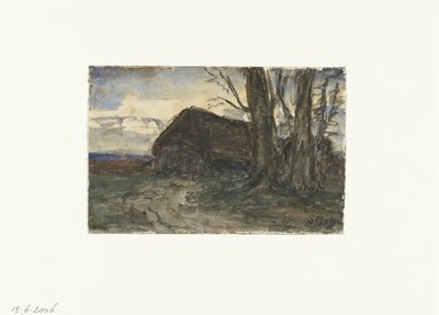 Bergerie près des arbres au crépuscule - Sientje Mesdag van Houten