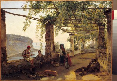 Paysage près de Sorrente sur la côte amalfitaine. Peinture de Silvestre Shchedrine (1791-1830) 1826 - Silvestr Fedosievich Shchedrin