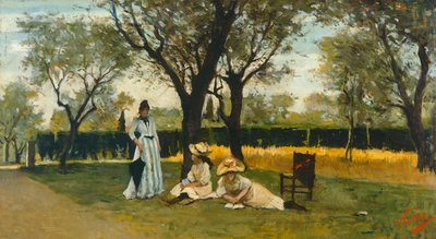 À la villa de Poggio Piano - Silvestro Lega