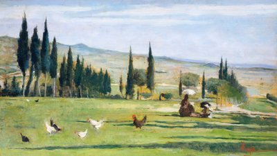 Paysage de Gabbro, par Silvestro Lega (1826-1895) - Silvestro Lega
