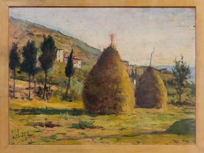Meules de foin au soleil, vers 1890 - Silvestro Lega