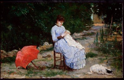 Dans le jardin - Silvestro Lega