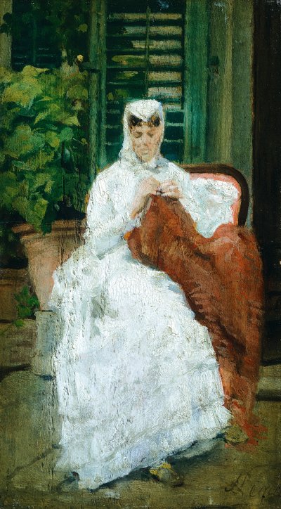 Dame cousant - Silvestro Lega