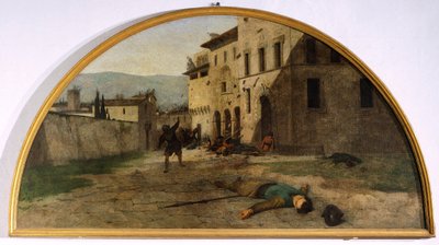 Lunette de la guerre, Oratoire de Canton, Modigliana, Émilie-Romagne - Silvestro Lega