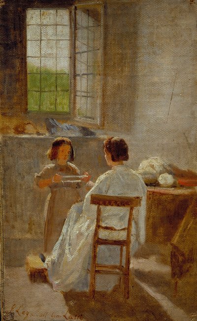 Éducation au travail, vers 1863 - Silvestro Lega