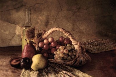 Nature morte rustique aux fruits - Silvia Simonato