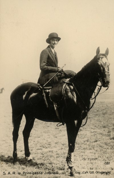 Princesse Yolanda de Savoie (1901-1986), comtesse de Bergolo, cheval - Silvio Ottolenghi