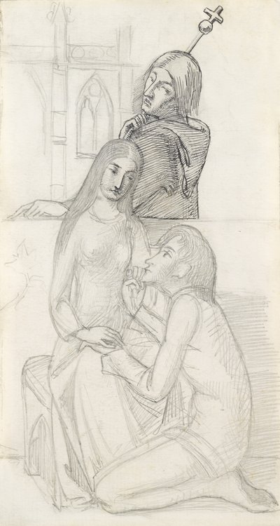 Roméo et Juliette, avec le frère Laurent - Simeon Solomon
