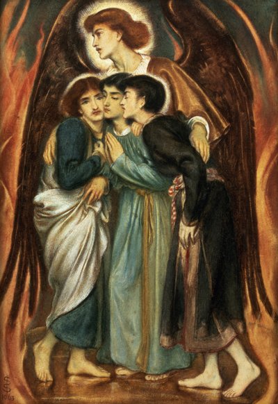 Shadrach, Meshach et Abednego dans la fournaise ardente - Simeon Solomon