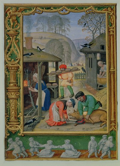 Décembre : Préparation de la nourriture pour l