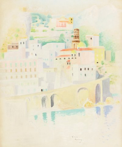 Atrani, côte amalfitaine (pastel sur papier) - Simon Albert Bussy